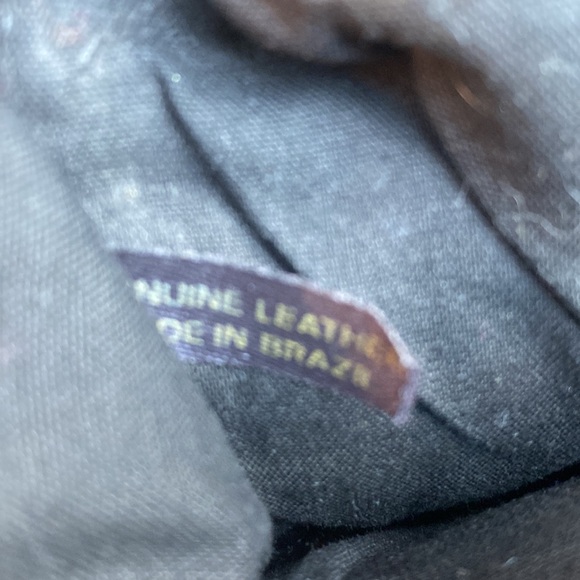 BLACK LEATHER WOVEN CROSSBODY  (GOLD CHAIN STRAP) - Picture 6 of 12